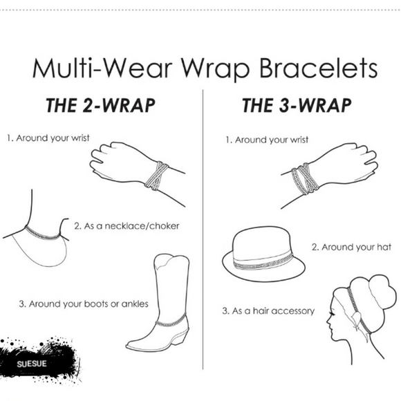 Handmade Katie Soleil Double Wrap Bracelet Choker - Picture 3 of 3